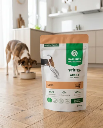 Nature's Protection Prime Sensitive Digestion Adult Dogs Lamb Вологий корм для собак з чутливим травленням з ягням, 500 г: додаткове фото 5
