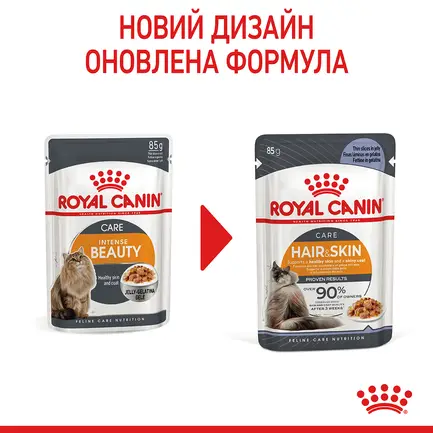 Вологий корм Royal Canin HAIR&SKIN CARE IN JELLY для котів всіх порід 85 г: додаткове фото 3