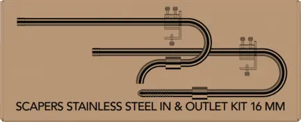 Набір трубок до фільтра SCAPE STAINLESS INOUTLET KIT 16MM (A4060305): додаткове фото 2