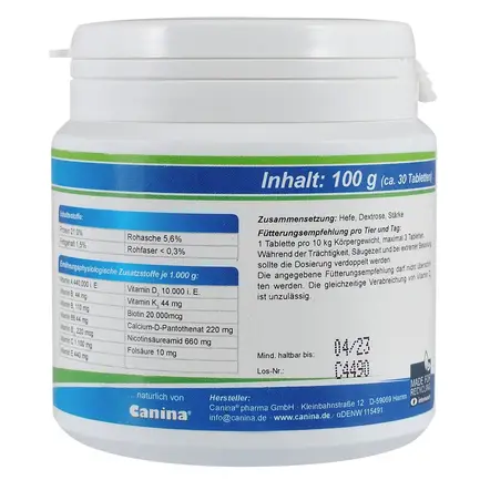 Вітаміни Canina V25 Vitamintabletten для собак, полівітамінний комплекс, 100 г (30 табл): додаткове фото 2