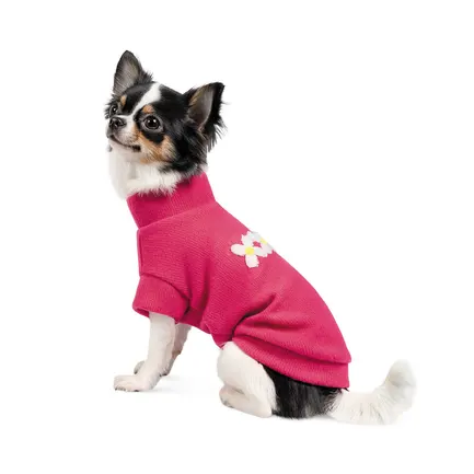 Светр Pet Fashion «Flower» для дівчаток, розмір L, малиновий: додаткове фото 2