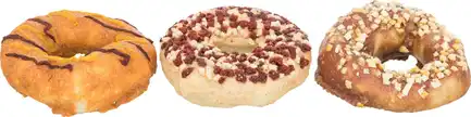 Ласощі Trixie Donuts для собак, набір з різних смаків, натуральна шкіра 10 см, 3 шт*100 г: додаткове фото 3