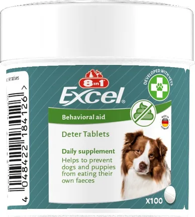 Вітаміни 8in1 Excel Deter для цуценят та дорослих собак, від копрофагії, 100 шт
