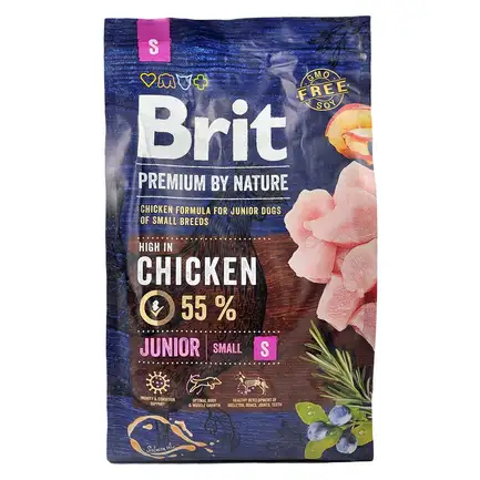 Сухий корм Brit Premium Dog Junior S для цуценят дрібних порід, з куркою, 3 кг: додаткове фото 4