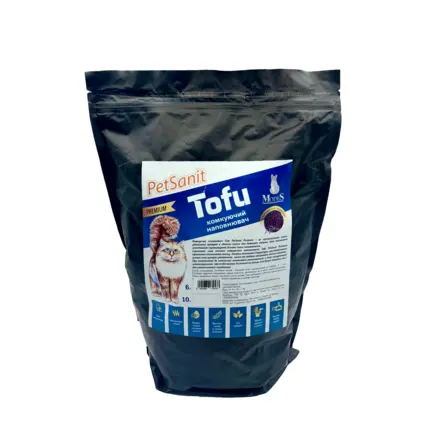Грудкуючий наповнювач Tofu Premium лаванда 10л, ПетСаніт (PetSanit), MODES