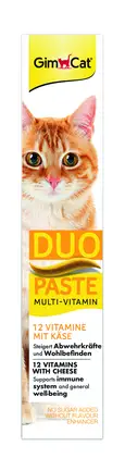 Паста для котів GimCat DUO PASTE Multi-vitamin 12 vitamins with cheese 12 вітамінів та сир, 50 г: додаткове фото 3
