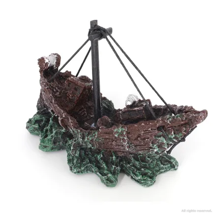 Декорація затонулий корабель Aqua Nova 12x5,5x10см (AN664): додаткове фото 3