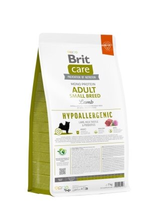 Корм для собак малих порід Brit Care Dog Hypoallergenic Adult Small Breed гіпоалергенний з ягням, 7 кг — Фото 2