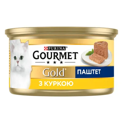 Вологий корм GOURMET Gold для дорослих котів паштет з куркою 85 г: додаткове фото 3