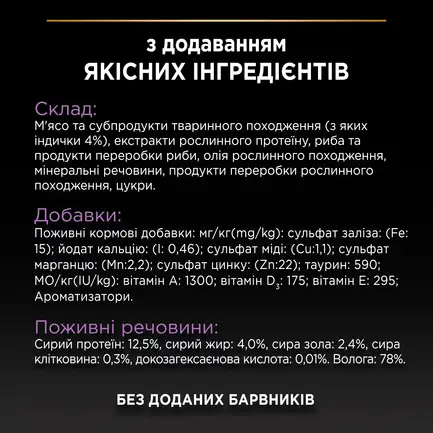 Вологий корм PRO PLAN Kitten Healthy Start для кошенят шматочки у підливці з індичкою 85 г: додаткове фото 9