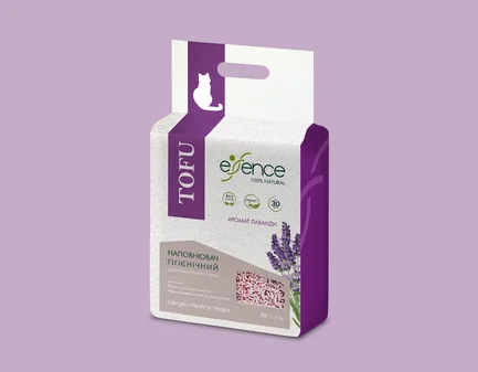 Наповнювач для котячого туалету Essence з тофу, з ароматом лаванди, 6 л: додаткове фото 6