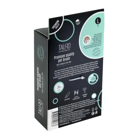 Tauro Pro Line Royal Щітка пластикова тонкі та жорсткі зубчики з нержавіючої сталі 20 мм, м'ятна, велика 17,5 x 10,6 x 6,2 см: додаткове фото 4