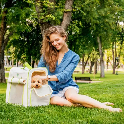 Рюкзак-переноска для котів та дрібних порід собак WAUDOG Relax Eco, 42*34*27 см, до 8 кг: додаткове фото 5