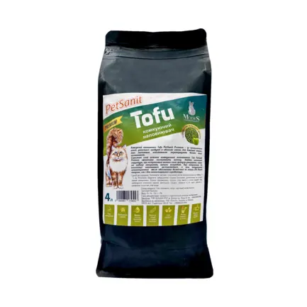 Грудкуючий наповнювач Tofu Premium зелене яблуко 4л, ПетСаніт (PetSanit), MODES