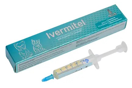 Івермітел (Ivermitel) антигельмінтна суспензія для кошенят та цуценят зі смаком м'яса 5 мл, MODES: додаткове фото 2