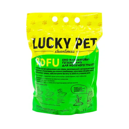 Наповнювач Lucky Pet з тофу для котячого туалету, з ароматом лаванди, 12 л: додаткове фото 2