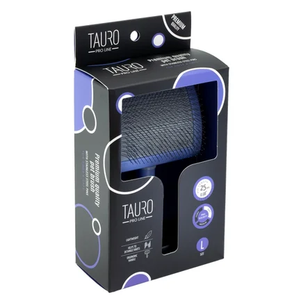 Tauro Pro Line Royal Щітка пластикова тонкі та м'які зубчики з нержавіючої сталі 25 мм, фіолетова, велика 17,5 x 10,6 x 6,2 см: додаткове фото 6