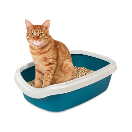 Туалет Природа «Comfort M» для котів, 41х30х13,5 см (ультрамарин): додаткове фото 2