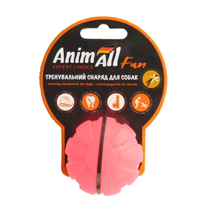 Іграшка AnimAll Fun тренувальний м'яч для собак, 5 см, коралова
