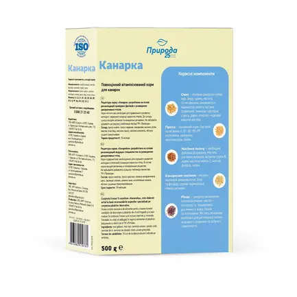 Корм Природа «Канарка» для канарок та екзотичних птахів, 500 г: додаткове фото 2