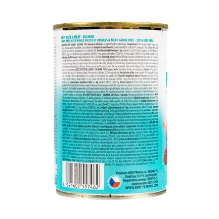 Вологий корм Brit Care Pate & Meat для собак, з лососем, 400 г: додаткове фото 4