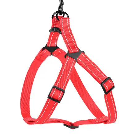 Шлея для Собак BronzeDog Active Нейлонова зі Світловідбиттям Коралова M: додаткове фото 2