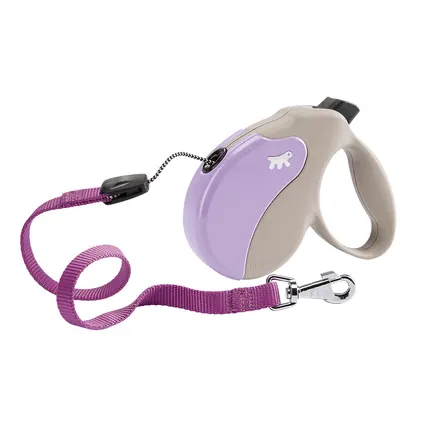 Ferplast AMIGO M CORD BEIGE-PURPLE Рулетка-поводок зі шнуром