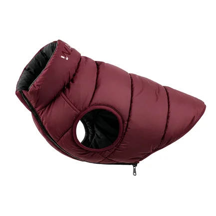 Курточка для собак WAUDOG Re-clothes двостороння, L65, A 62-65, B 87-89, C 60-65, бордовий