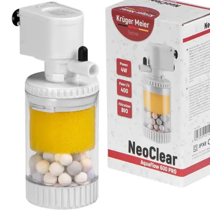 Внутрішній фільтр Kruger Meier NeoClear 600 з біофільтрацією для акваріумів 20–40 літрів: додаткове фото 7