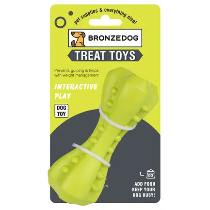 Іграшка для собак Bronzedog SMART мотиваційна Кістка 12 х 5 см салатова M: додаткове фото 5
