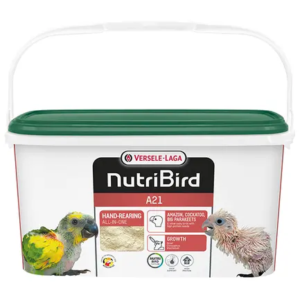 Versele-Laga NutriBird A21 ВЕРСЕЛЕ-ЛАГА НУТРІБЕРД A21 молоко для пташенят середніх папуг та інших видів птахів 3 кг