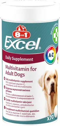 Вітаміни 8in1 Excel Multi Vitamin Adult для дорослих собак, мультивітамін, 70 шт: додаткове фото 4