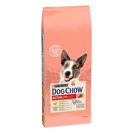 Сухий корм DOG CHOW Active Adult 1+ для дорослих собак з підвищеною активністю з куркою 14 кг — Фото 1