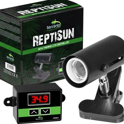 Світильник з затискної ручкою і термостатом ReptiSun Temperature Control 200W: додаткове фото 2