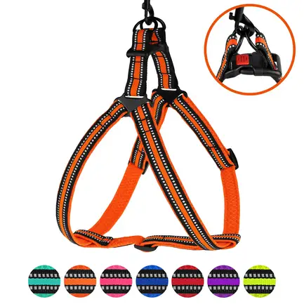 Шлея для Собак BronzeDog Mesh Стандарт Помаранчевий L: додаткове фото 5