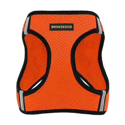 Шлея для собак Bronzedog Mesh Vest 3D сітка помаранчева M: додаткове фото 2
