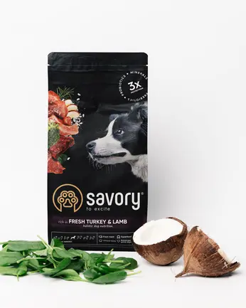 Сухий корм Savory Medium для собак середніх порід, зі свіжим ягням та індичкою, 1 кг: додаткове фото 6