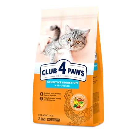 C4P Premium "Чутливе травлення". Сухий корм для дор. котів, 2 кг