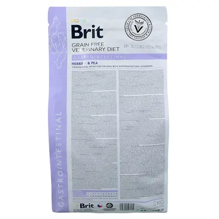 Сухий корм Brit GF VetDiet Dog Gastrointestinal для собак, при порушеннях травлення, з оселедцем, лососем та горохом, 2 кг: додаткове фото 6