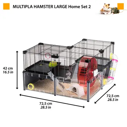 Ferplast CAGE MULTIPLA HAMSTER L BLACK Модульна клітка для дрібних гризунів: додаткове фото 3