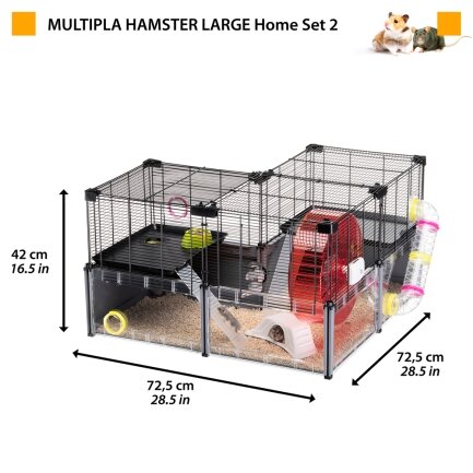 Ferplast CAGE MULTIPLA HAMSTER L BLACK — Фото 2