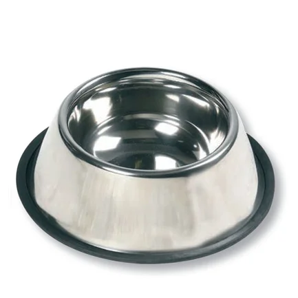 Flamingo Dish Rubber Rim ФЛАМІНГО РУБЕР РІМ миска з гумовим обідком для собак, нержавіюча сталь 0,47 л