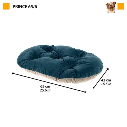 Ferplast PRINCE 65/6 CUSHION BLUE-BEIGE Подушка-підстилка двостороння,синьо-бежева — Фото 1