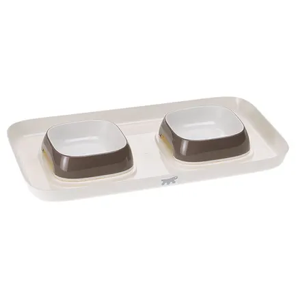 Ferplast GLAM TRAY XS DOVE GREY Лоток з мисками для котів і собак