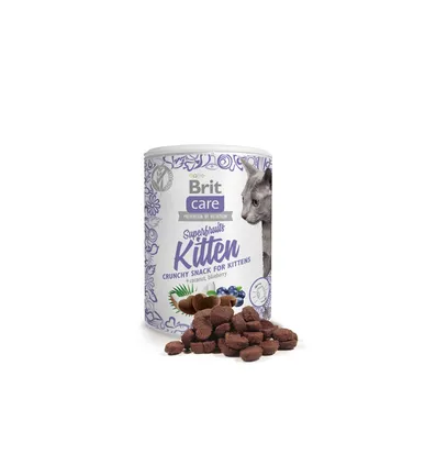 Ласощі для кошенят Brit Care Cat Snack Superfruits Kitten, курка 100 г — Фото 1