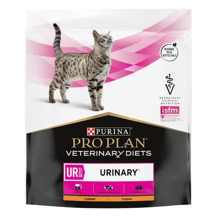 Сухий дієтичний корм PRO PLAN VETERINARY DIETS UR Urinary для дорослих котів для розчинення та зниження утворення струвітних каменів з куркою 350 г