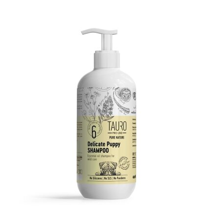 М&#039;який шампунь для цуценят Tauro Pro Line Pure Nature Delicate Puppy, 400 ml