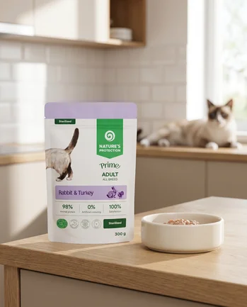 Nature's Protection Prime Sterilised Adult Cats Rabbit and Turkey Вологий корм для стерилізованих котів з кроликом і індичкою, 300 г: додаткове фото 6