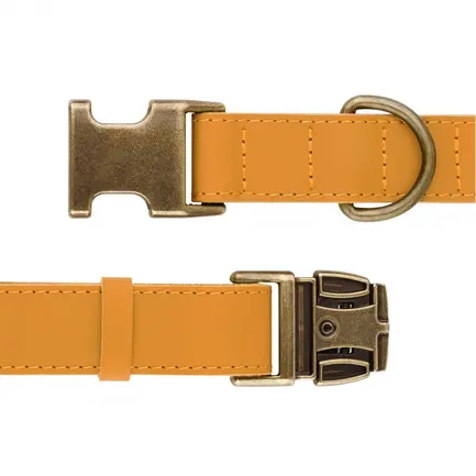 Нашийник для собак шкіряний BronzeDog Antiq голд L: додаткове фото 4