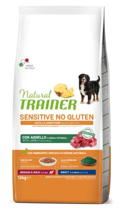 Natural Trainer Dog Sensitive Adult Medium&Maxi сухий корм для середніх та великих порід з Ягнятиною 12 кг